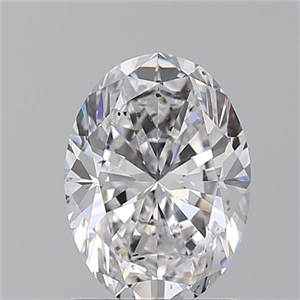 Picture of Natural Diamond 1.70 Carats, Oval with  Cut, D Color, SI2 Clarity and Certified by GIA