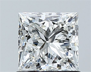 Picture of Natural Diamond 1.02 Carats, Princess with  Cut, H Color, VS2 Clarity and Certified by GIA