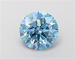 Picture of Lab Grown Diamond 1.78 Carats, Round with Excellent Cut, Fancy Vivid Blue Color, VS1 Clarity and Certified by IGI