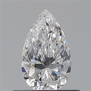 Picture of Natural Diamond 0.40 Carats, Pear with  Cut, D Color, VVS2 Clarity and Certified by GIA