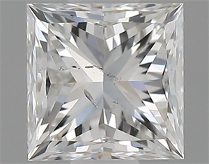 Picture of Natural Diamond 0.60 Carats, Princess with  Cut, F Color, SI2 Clarity and Certified by GIA
