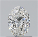 Natural Diamond 0.60 Carats, Oval with  Cut, F Color, VS2 Clarity and Certified by GIA