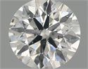 Natural Diamond 0.57 Carats, Round with Excellent Cut, F Color, SI2 Clarity and Certified by IGI