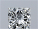 Natural Diamond 0.52 Carats, Princess with  Cut, J Color, VS1 Clarity and Certified by GIA