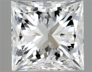 Picture of Natural Diamond 0.41 Carats, Princess with  Cut, E Color, VS1 Clarity and Certified by GIA