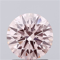 Picture of Lab Grown Diamond 1.46 Carats, Round with Ideal Cut, Fancy Intense Pink Color, VS1 Clarity and Certified by IGI