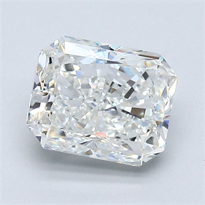 Picture of Natural Diamond 1.50 Carats, Radiant with  Cut, H Color, VVS2 Clarity and Certified by GIA