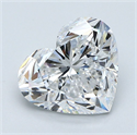 Natural Diamond 3.73 Carats, Heart with  Cut, E Color, SI1 Clarity and Certified by GIA