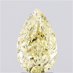Picture of Lab Grown Diamond 1.81 Carats, Pear with  Cut, Fancy Intense Yellow Color, VS1 Clarity and Certified by IGI