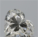 Natural Diamond 0.54 Carats, Heart with  Cut, K Color, VVS2 Clarity and Certified by GIA