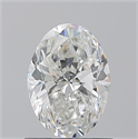 Natural Diamond 1.01 Carats, Oval with  Cut, G Color, SI1 Clarity and Certified by GIA