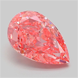 Picture of Lab Grown Diamond 2.03 Carats, Pear with  Cut, Fancy Vivid Pink Color, VVS2 Clarity and Certified by IGI