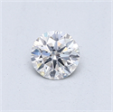 Natural Diamond 0.40 Carats, Round with Excellent Cut, E Color, I1 Clarity and Certified by GIA