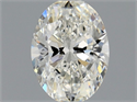 Natural Diamond 0.46 Carats, Oval with  Cut, H Color, VS2 Clarity and Certified by GIA