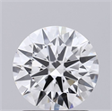 Lab Grown Diamond 1.27 Carats, Round with Ideal Cut, D Color, VVS1 Clarity and Certified by IGI