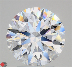 Picture of Lab Grown Diamond 3.72 Carats, Round with Ideal Cut, D Color, VVS1 Clarity and Certified by IGI
