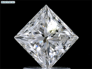 Picture of Natural Diamond 1.50 Carats, Princess with  Cut, F Color, SI2 Clarity and Certified by GIA