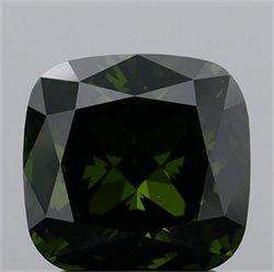 Picture of Lab Grown Diamond 2.01 Carats, CUSHION MODIFIED with  Cut, Fancy Vivid Green Color, VS1 Clarity and Certified by IGI