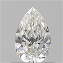Natural Diamond 0.53 Carats, Pear with  Cut, H Color, VVS1 Clarity and Certified by GIA