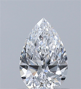 Picture of Natural Diamond 0.53 Carats, Pear with  Cut, D Color, VVS2 Clarity and Certified by GIA