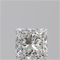 Natural Diamond 0.73 Carats, Princess with  Cut, J Color, VS2 Clarity and Certified by GIA