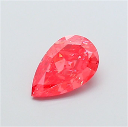 Picture of Lab Grown Diamond 1.62 Carats, Pear with  Cut, Fancy Vivid Pink Color, VS1 Clarity and Certified by IGI