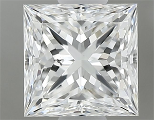 Picture of Natural Diamond 0.64 Carats, Princess with  Cut, E Color, SI1 Clarity and Certified by GIA