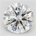 Lab Grown Diamond 2.27 Carats, Round with Ideal Cut, D Color, IF Clarity and Certified by IGI