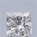 Natural Diamond 0.72 Carats, Princess with  Cut, I Color, IF Clarity and Certified by GIA