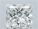 Natural Diamond 1.51 Carats, Princess with  Cut, I Color, SI1 Clarity and Certified by GIA