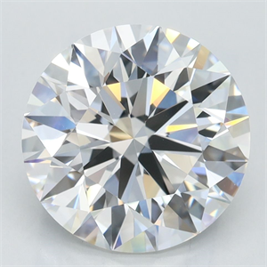 Picture of Lab Grown Diamond 3.51 Carats, Round with Excellent Cut, D Color, IF Clarity and Certified by GIA
