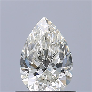 Picture of Natural Diamond 0.52 Carats, Pear with  Cut, H Color, VVS1 Clarity and Certified by IGI