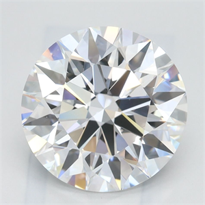 Picture of Lab Grown Diamond 2.87 Carats, Round with Ideal Cut, D Color, IF Clarity and Certified by IGI