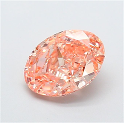 Picture of Lab Grown Diamond 2.22 Carats, Oval with  Cut, Fancy Intense Pink Color, VS1 Clarity and Certified by IGI