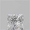 Natural Diamond 0.57 Carats, Princess with  Cut, F Color, VS2 Clarity and Certified by GIA