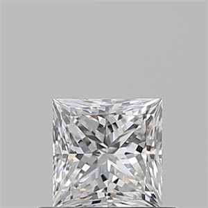 Picture of Natural Diamond 0.57 Carats, Princess with  Cut, F Color, VS2 Clarity and Certified by GIA