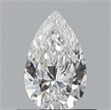 Natural Diamond 0.50 Carats, Pear with  Cut, E Color, VVS2 Clarity and Certified by GIA