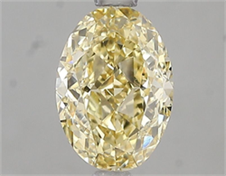 Picture of Lab Grown Diamond 1.59 Carats, Oval with  Cut, Fancy Intense Yellow Color, VS2 Clarity and Certified by IGI