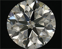 Natural Diamond 1.31 Carats, Round with Excellent Cut, K Color, VVS2 Clarity and Certified by HRD
