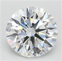 Lab Grown Diamond 3.60 Carats, Round with Ideal Cut, D Color, VVS1 Clarity and Certified by IGI