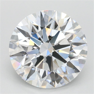 Picture of Lab Grown Diamond 3.60 Carats, Round with Ideal Cut, D Color, VVS1 Clarity and Certified by IGI