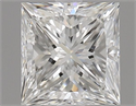 Natural Diamond 0.50 Carats, Princess with  Cut, G Color, VVS2 Clarity and Certified by GIA