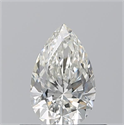 Natural Diamond 0.50 Carats, Pear with  Cut, H Color, VS1 Clarity and Certified by GIA