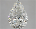 Natural Diamond 3.70 Carats, Pear with  Cut, F Color, SI1 Clarity and Certified by GIA