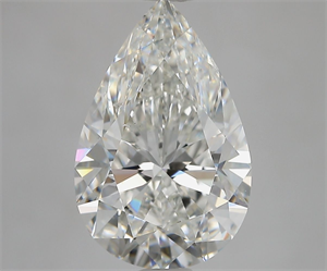 Picture of Natural Diamond 3.70 Carats, Pear with  Cut, F Color, SI1 Clarity and Certified by GIA