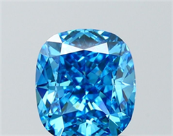 Picture of Lab Grown Diamond 1.51 Carats, CUSHION MODIFIED with  Cut, Fancy Vivid Blue Color, VVS1 Clarity and Certified by IGI