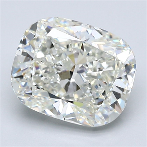 Foto Diamante Natural 4.06 quilates, Del cojín , Color J, claridad VVS1 y certificado GIA de