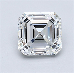 Picture of Natural Diamond 1.51 Carats, Asscher with  Cut, F Color, VVS2 Clarity and Certified by GIA