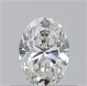 Natural Diamond 0.51 Carats, Oval with  Cut, G Color, VS2 Clarity and Certified by GIA