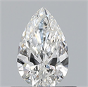 Natural Diamond 0.50 Carats, Pear with  Cut, F Color, VVS2 Clarity and Certified by GIA